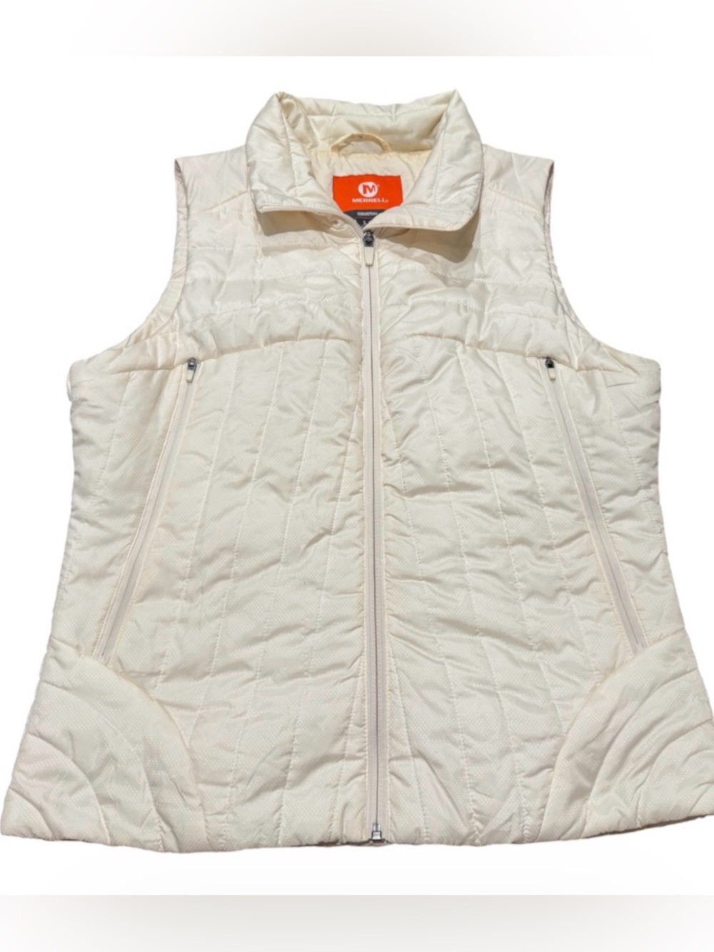 Merrell Select Dry Platinum Thinsulate Cream Puffer Vest Women’s Size Large